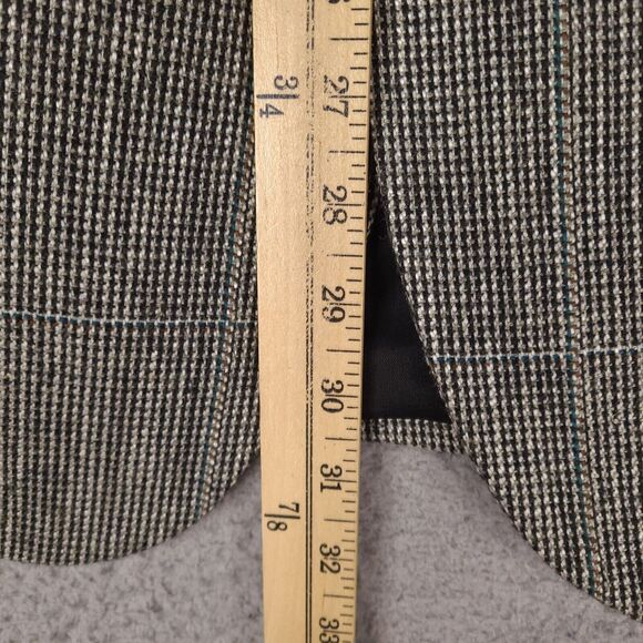 Haggar Imperial Blazer Mens 40L Gray Houndstooth‎ Wool Vintage USA Made - Picture 12 of 16